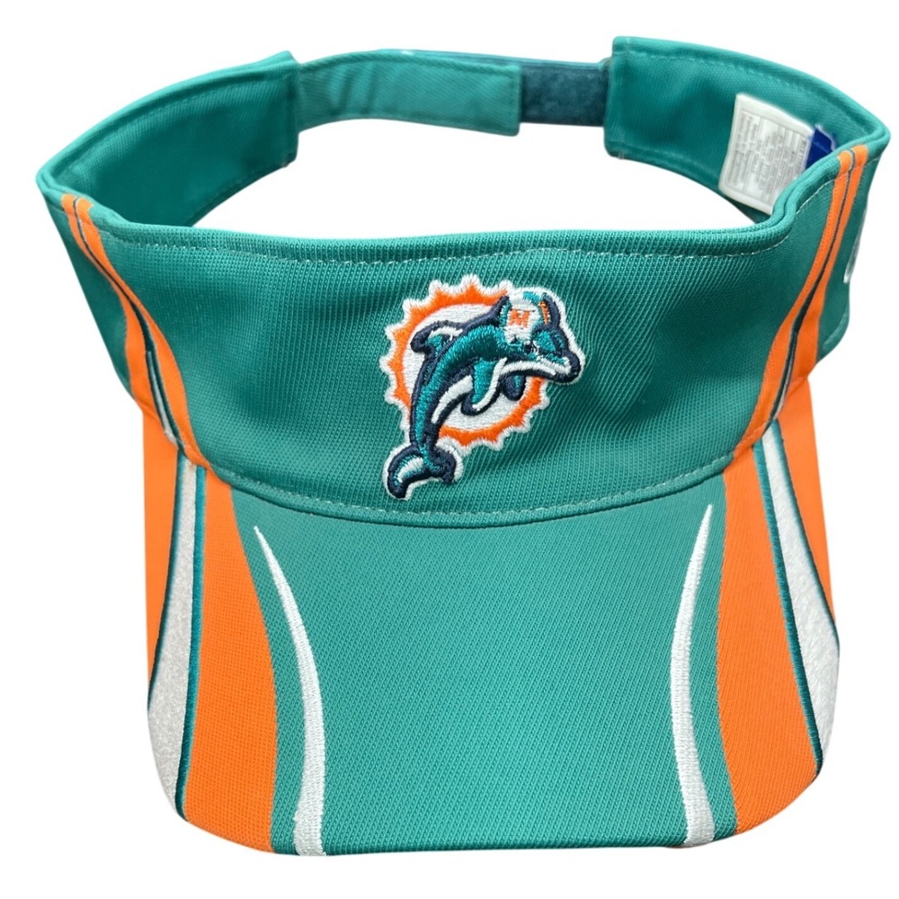 Reebok Miami Dolphins NFL Visor Aqua Orange Adjustable Hat RN119208